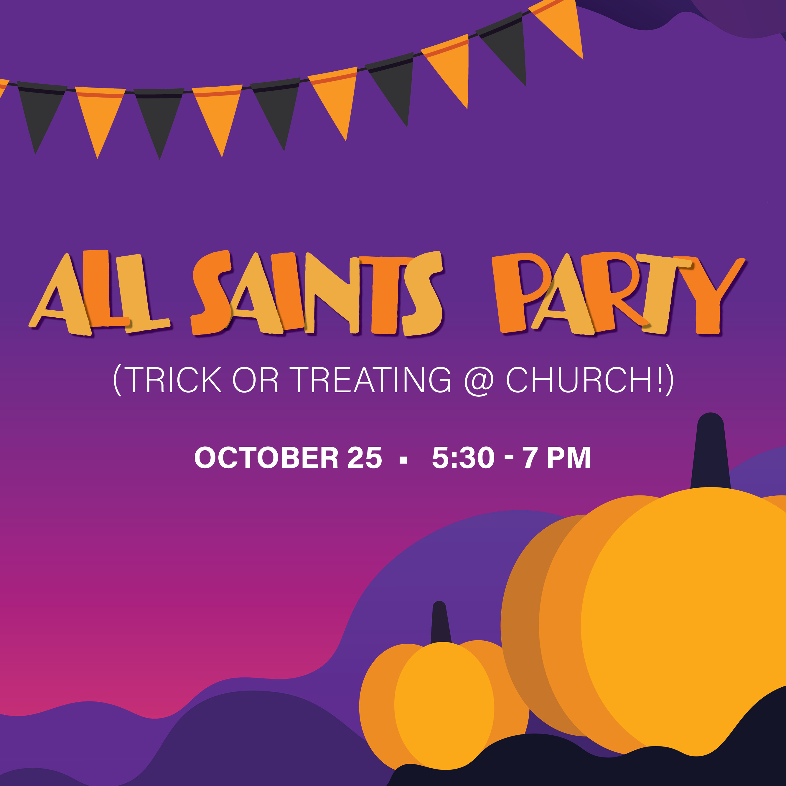 October 25, 5:30 - 7 PM, Second Floor, Youth Suite, & MPR
Treats! Casual meal! Friends and fun! 





 
